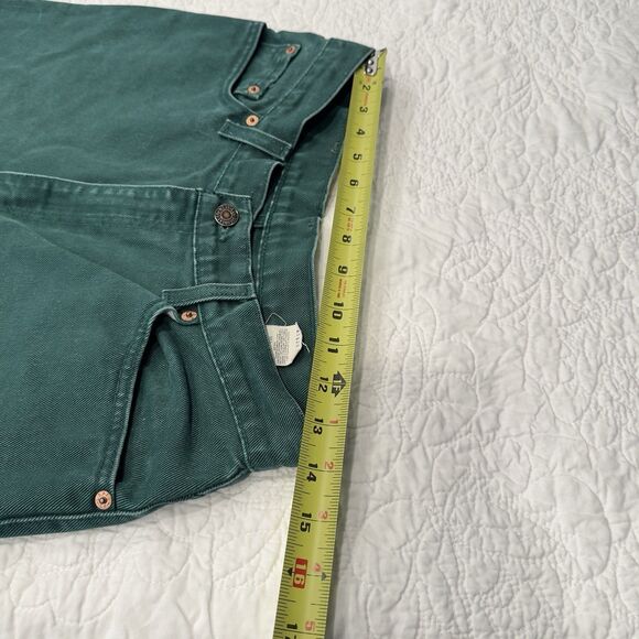VTG 90s LEVI'S Women's High Waist Tapered Green Size 13 Jeans 17512-0842 Red Tag - Picture 10 of 14